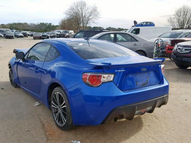 JF1ZCAC15E8605042 - 2014 SUBARU BRZ 2.0 LI BLUE photo 3