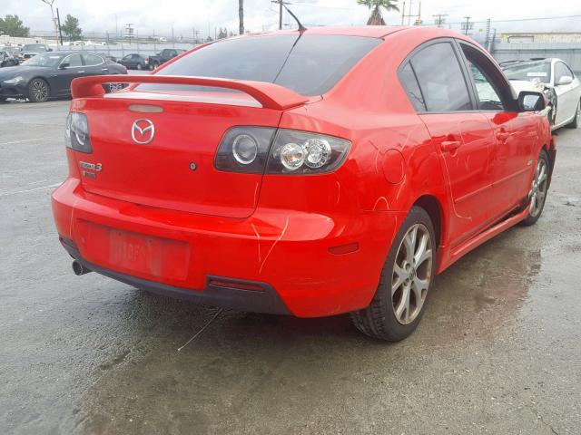 JM1BK324371645301 - 2007 MAZDA 3 S RED photo 4