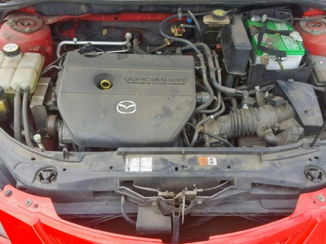 JM1BK324371645301 - 2007 MAZDA 3 S RED photo 7