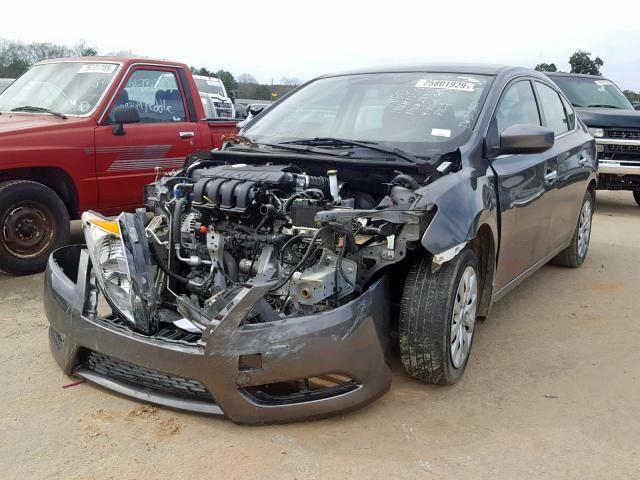 3N1AB7AP6FY284335 - 2015 NISSAN SENTRA S GRAY photo 2