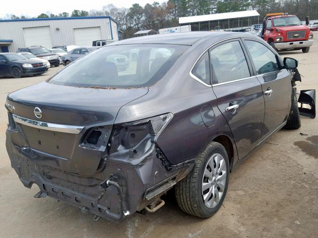 3N1AB7AP6FY284335 - 2015 NISSAN SENTRA S GRAY photo 4