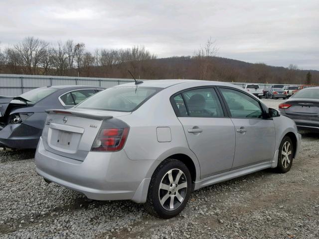 3N1AB6APXCL735009 - 2012 NISSAN SENTRA 2.0 SILVER photo 4