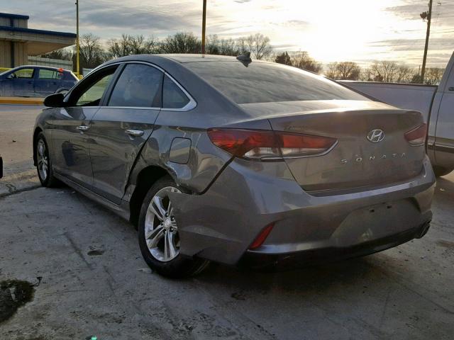 5NPE34AF6JH638829 - 2018 HYUNDAI SONATA SPO GRAY photo 3