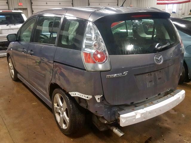 JM1CR293270138256 - 2007 MAZDA 5 PURPLE photo 3