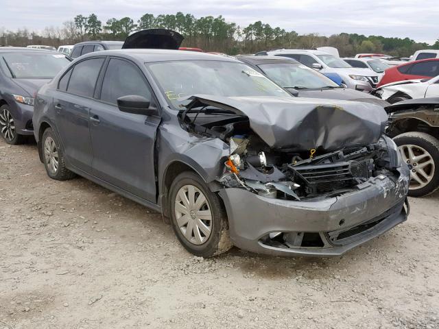 3VW2K7AJ7EM313583 - 2014 VOLKSWAGEN JETTA BASE GRAY photo 1