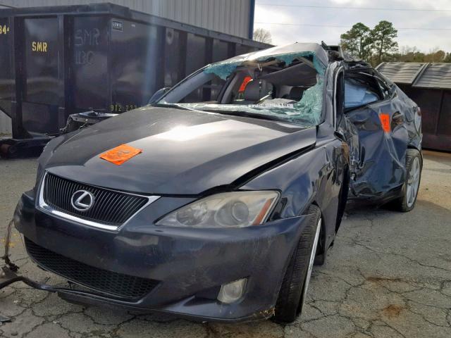 JTHBK262875048865 - 2007 LEXUS IS 250 BLACK photo 2