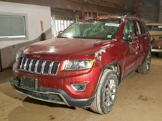 1C4RJFBG7FC206845 - 2015 JEEP GRAND CHER RED photo 2