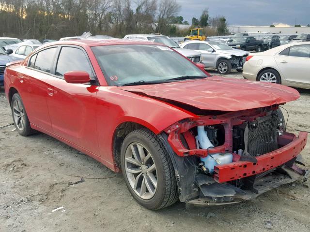 2C3CDXHG5FH738168 - 2015 DODGE CHARGER SX RED photo 1