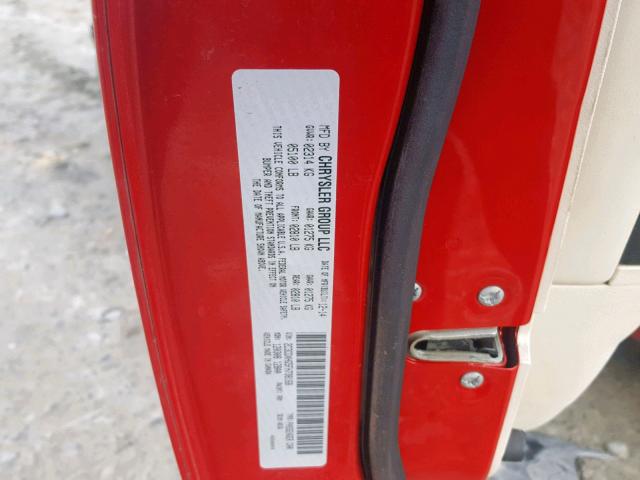 2C3CDXHG5FH738168 - 2015 DODGE CHARGER SX RED photo 10