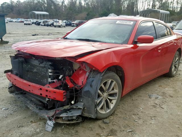 2C3CDXHG5FH738168 - 2015 DODGE CHARGER SX RED photo 2