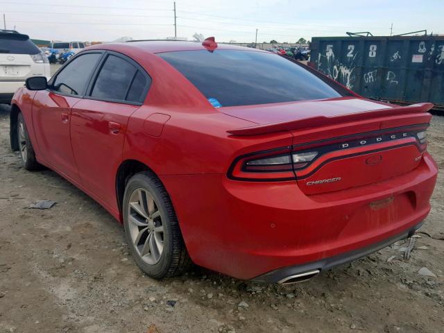 2C3CDXHG5FH738168 - 2015 DODGE CHARGER SX RED photo 3