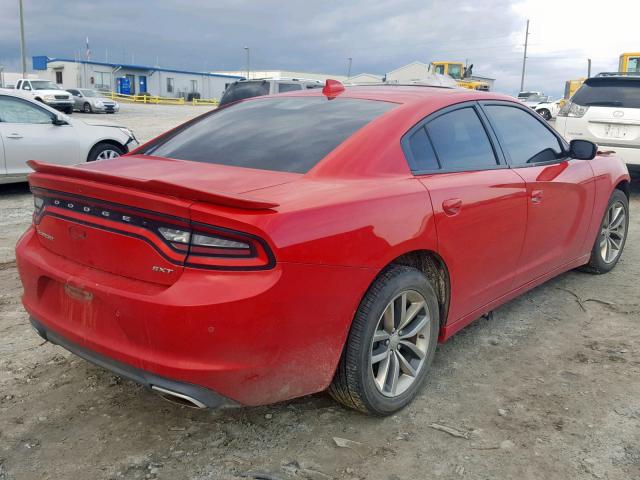 2C3CDXHG5FH738168 - 2015 DODGE CHARGER SX RED photo 4