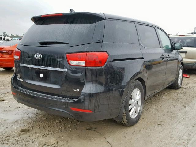 KNDMB5C10H6343994 - 2017 KIA SEDONA LX BLACK photo 4