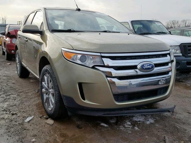 2FMDK3JC8DBB57359 - 2013 FORD EDGE SEL GREEN photo 1