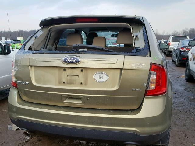 2FMDK3JC8DBB57359 - 2013 FORD EDGE SEL GREEN photo 9