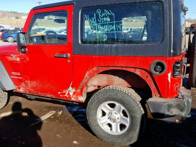 1J4AA2D13BL596314 - 2011 JEEP WRANGLER S RED photo 9