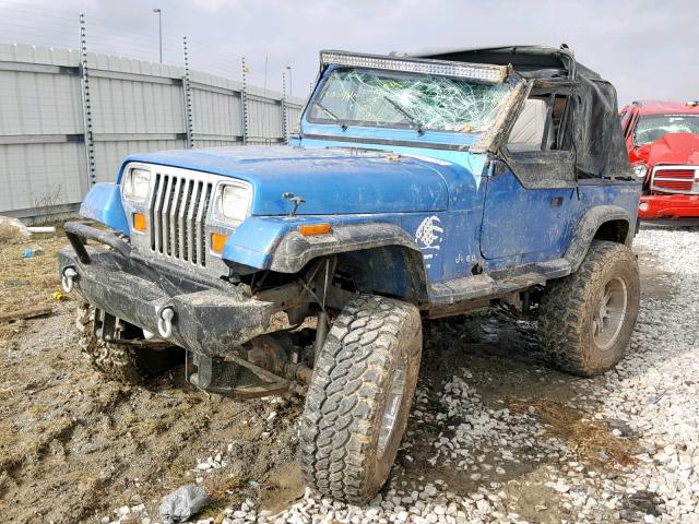 2J4FY29S0NJ538710 - 1992 JEEP WRANGLER / BLUE photo 2