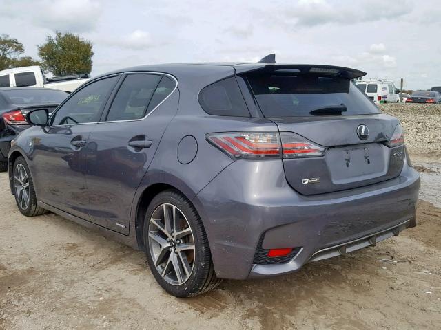 JTHKD5BH2E2175308 - 2014 LEXUS CT 200 CHARCOAL photo 3