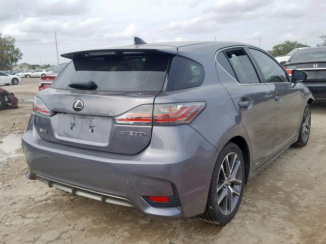 JTHKD5BH2E2175308 - 2014 LEXUS CT 200 CHARCOAL photo 4