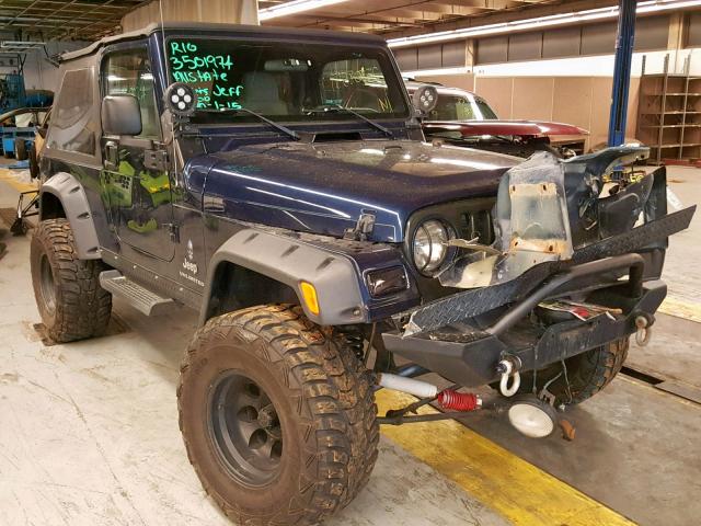 1J4FA44S76P743842 - 2006 JEEP WRANGLER / BLUE photo 1