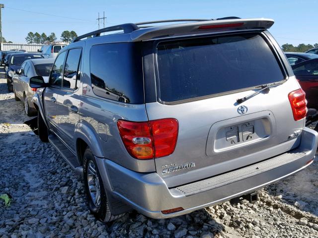 5TDZT38A03S188470 - 2003 TOYOTA SEQUOIA LI SILVER photo 3