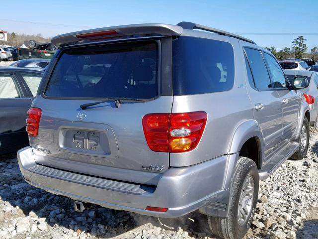 5TDZT38A03S188470 - 2003 TOYOTA SEQUOIA LI SILVER photo 4