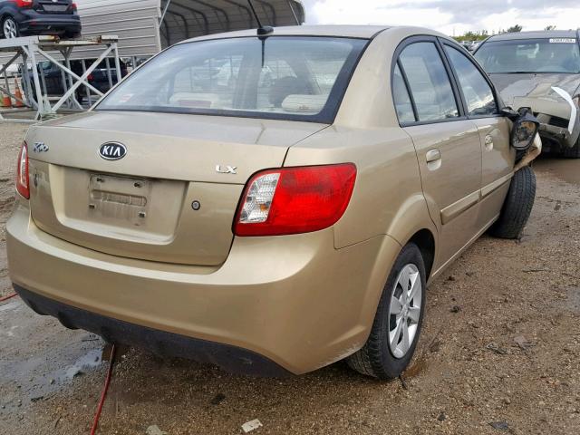 KNADH4A37B6731306 - 2011 KIA RIO BASE GOLD photo 4