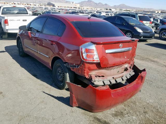 3N1AB6AP5CL706887 - 2012 NISSAN SENTRA 2.0 RED photo 3