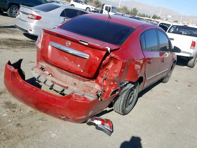 3N1AB6AP5CL706887 - 2012 NISSAN SENTRA 2.0 RED photo 4