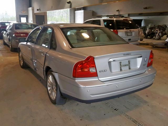 YV1TS592761440819 - 2006 VOLVO S80 2.5T SILVER photo 3