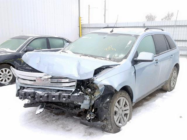 2FMDK48C68BA35603 - 2008 FORD EDGE SEL BLUE photo 2