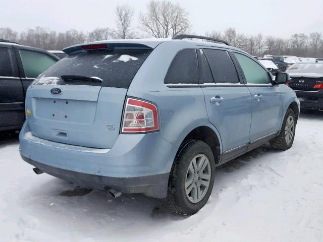 2FMDK48C68BA35603 - 2008 FORD EDGE SEL BLUE photo 4