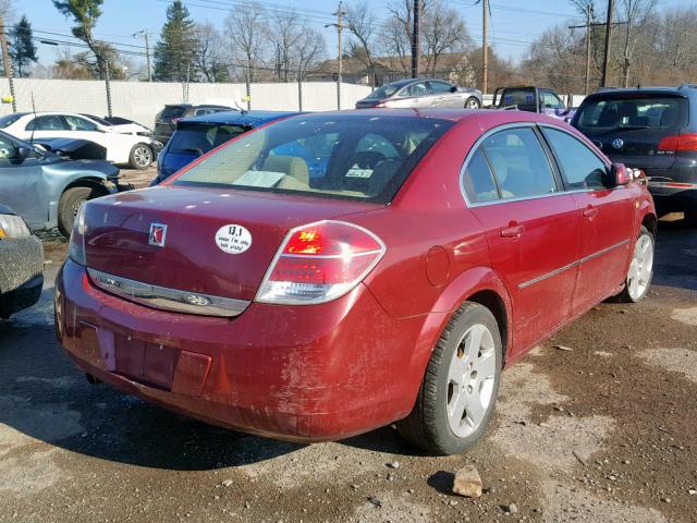 1G8ZS57N47F202003 - 2007 SATURN AURA XE BURGUNDY photo 4