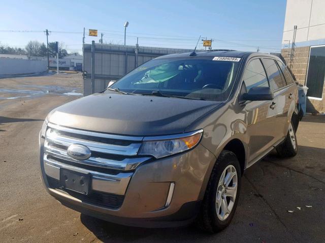 2FMDK4JC3DBC36525 - 2013 FORD EDGE SEL GRAY photo 2