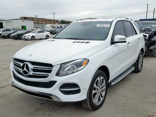 4JGDA5HB1GA662624 - 2016 MERCEDES-BENZ GLE 350 4M WHITE photo 2