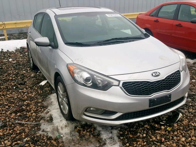 KNAFX5A8XE5178318 - 2014 KIA FORTE EX SILVER photo 1