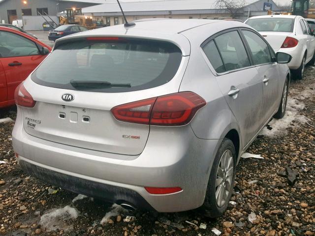 KNAFX5A8XE5178318 - 2014 KIA FORTE EX SILVER photo 4