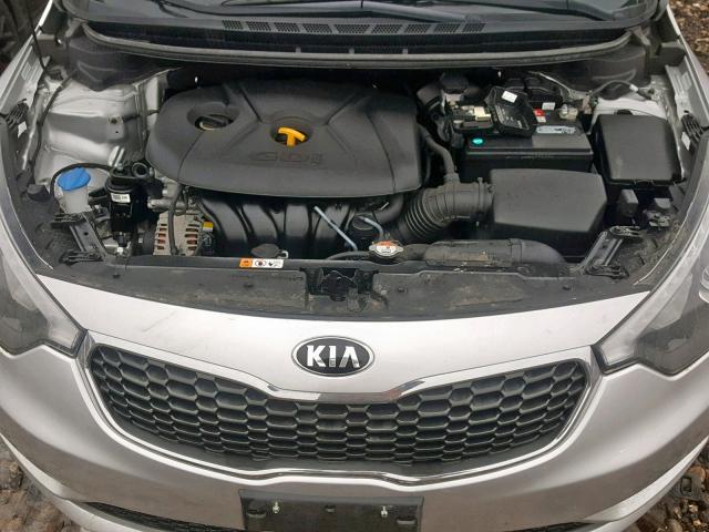 KNAFX5A8XE5178318 - 2014 KIA FORTE EX SILVER photo 7