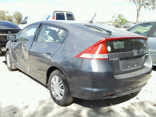 JHMZE2H58AS017461 - 2010 HONDA INSIGHT LX CHARCOAL photo 3