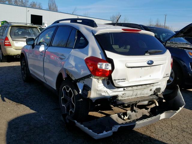 JF2GPAGC6D2833362 - 2013 SUBARU XV CROSSTR WHITE photo 3