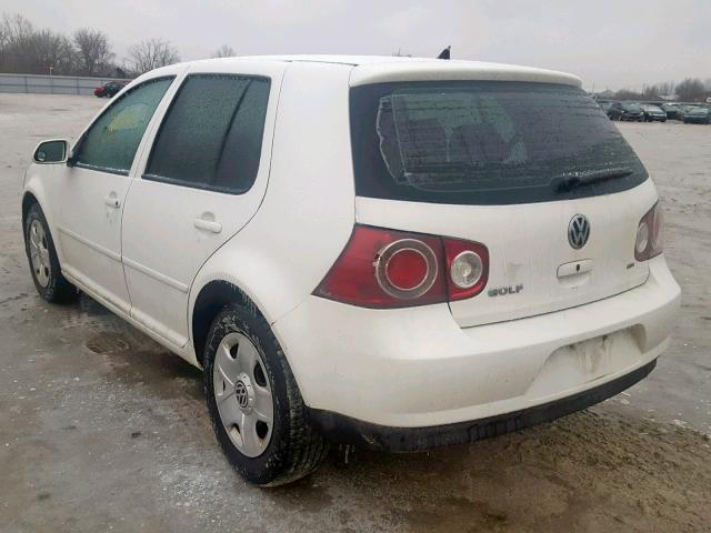 9BWEL41J984031107 - 2008 VOLKSWAGEN CITY GOLF WHITE photo 3