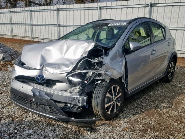 JTDKDTB30J1601653 - 2018 TOYOTA PRIUS C GRAY photo 2