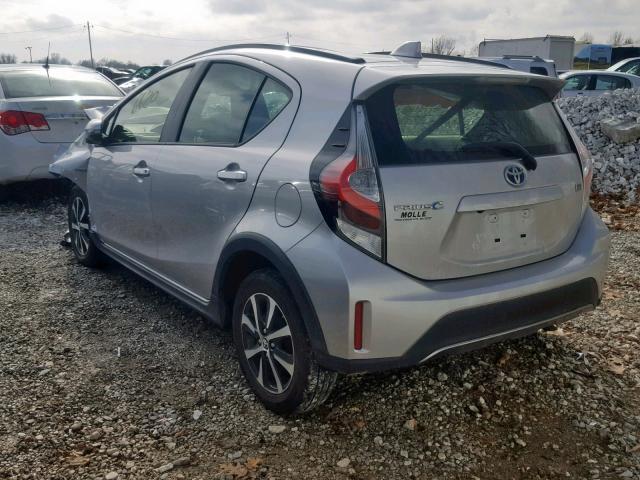 JTDKDTB30J1601653 - 2018 TOYOTA PRIUS C GRAY photo 3