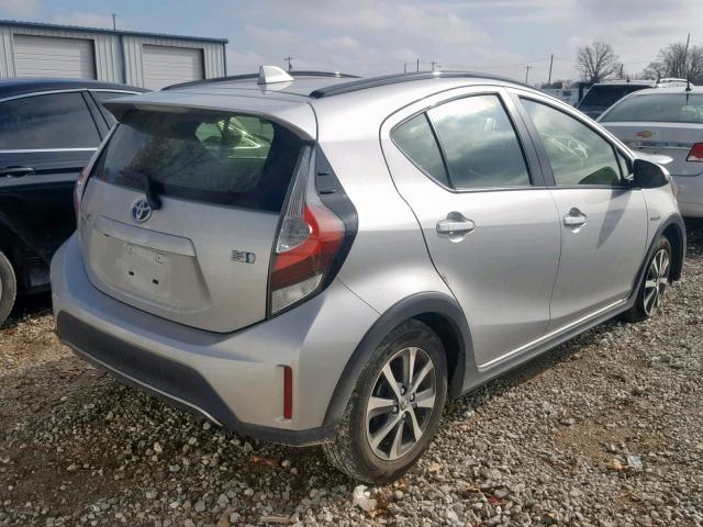 JTDKDTB30J1601653 - 2018 TOYOTA PRIUS C GRAY photo 4