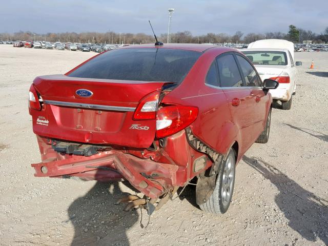 3FADP4CJ2CM150627 - 2012 FORD FIESTA SEL RED photo 4