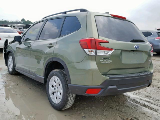 JF2SKACC5KH426044 - 2019 SUBARU FORESTER GREEN photo 3