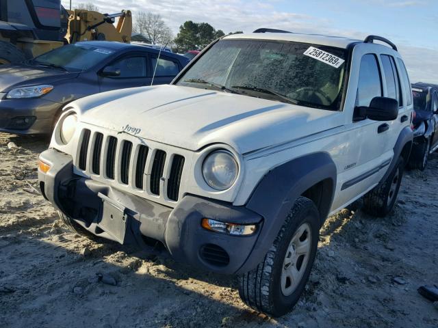 1J4GK48KX2W110280 - 2002 JEEP LIBERTY SP WHITE photo 2