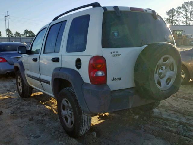 1J4GK48KX2W110280 - 2002 JEEP LIBERTY SP WHITE photo 3