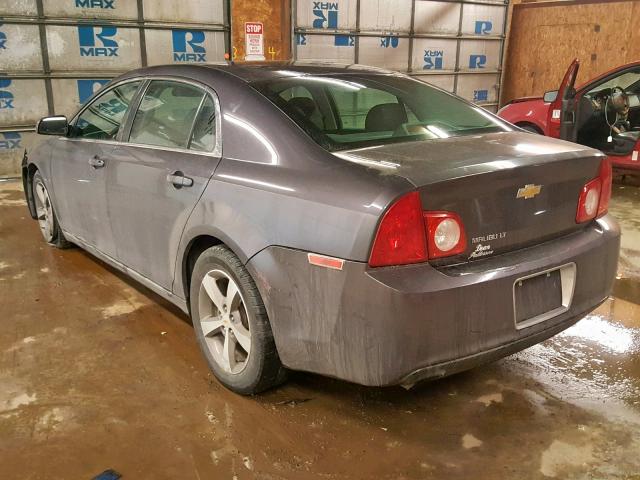 1G1ZC5E16BF147297 - 2011 CHEVROLET MALIBU 1LT ნაცრისფერი ფოტო 3