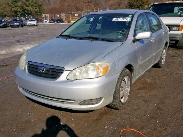 2T1BR32E15C489126 - 2005 TOYOTA COROLLA CE SILVER photo 2